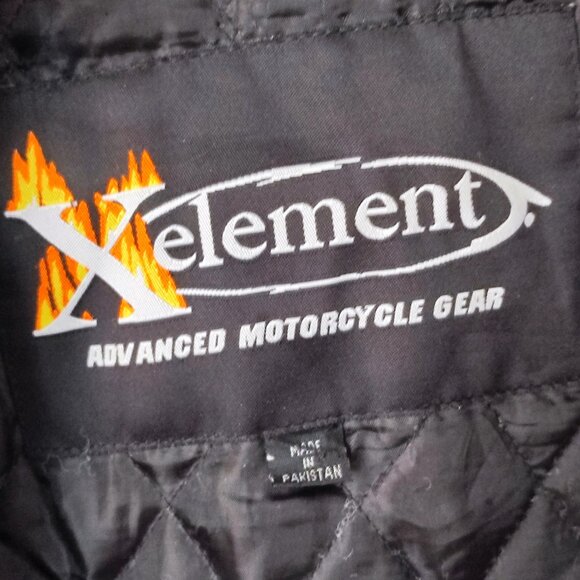 Motorcycle rider leather jacket men's size L / XL black skull pattern on back - Picture 4 of 12